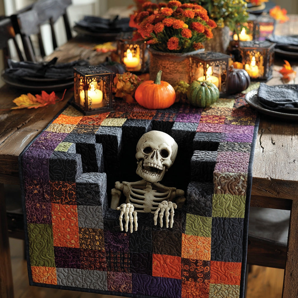 Dinner Guest from Below Quilted Table Runner NCU0PT11845