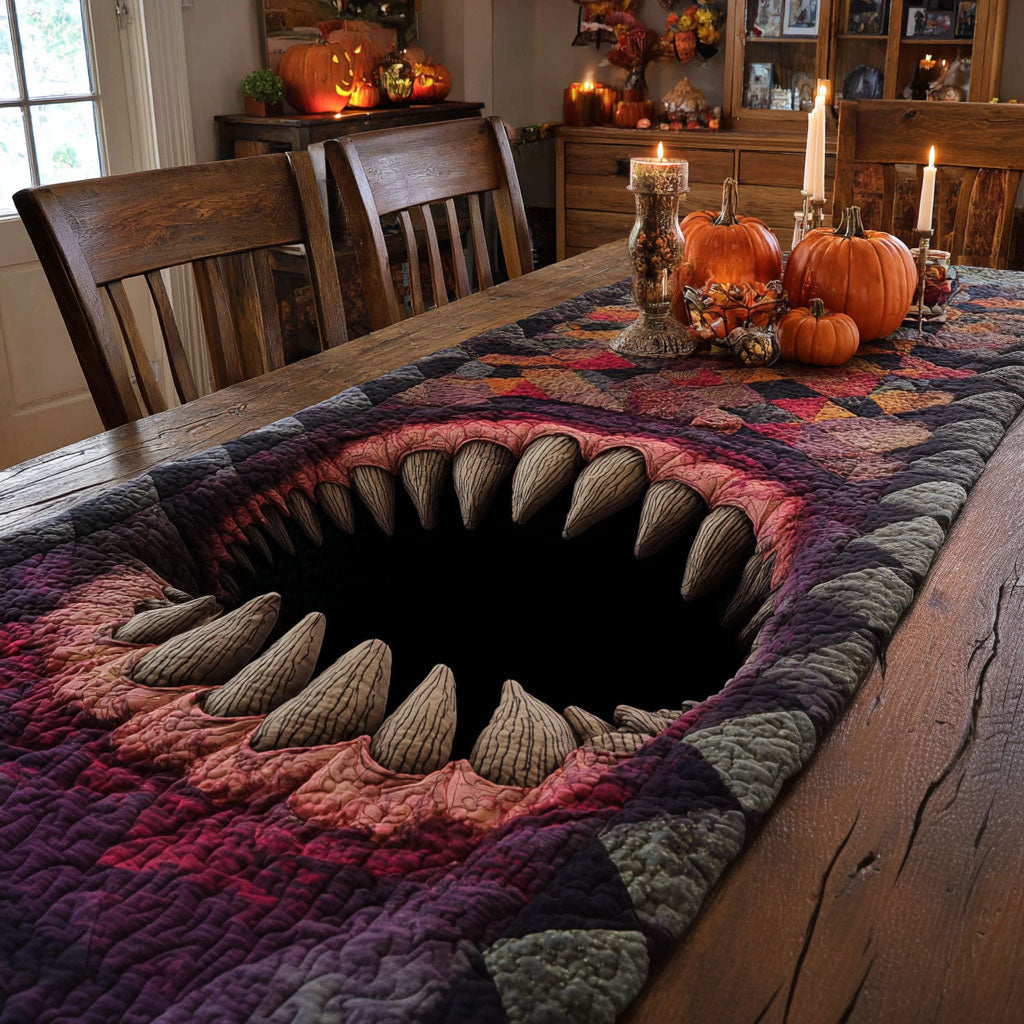 Midnight Maw Quilted Table Runner NCU0PT11849